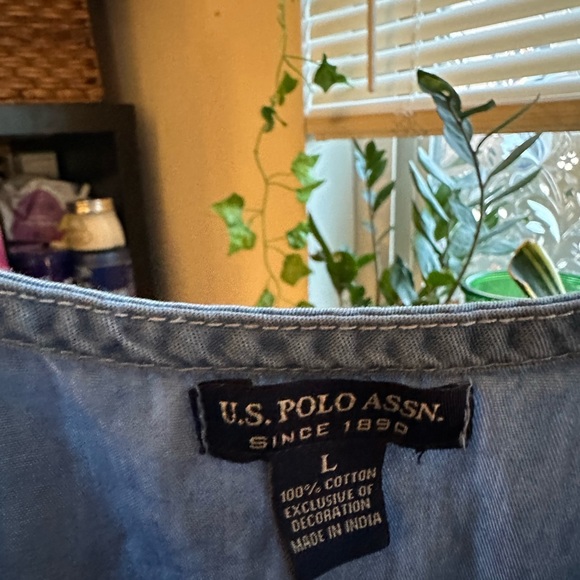 U.S. Polo Assn. Jean Short Romper - Picture 4 of 4